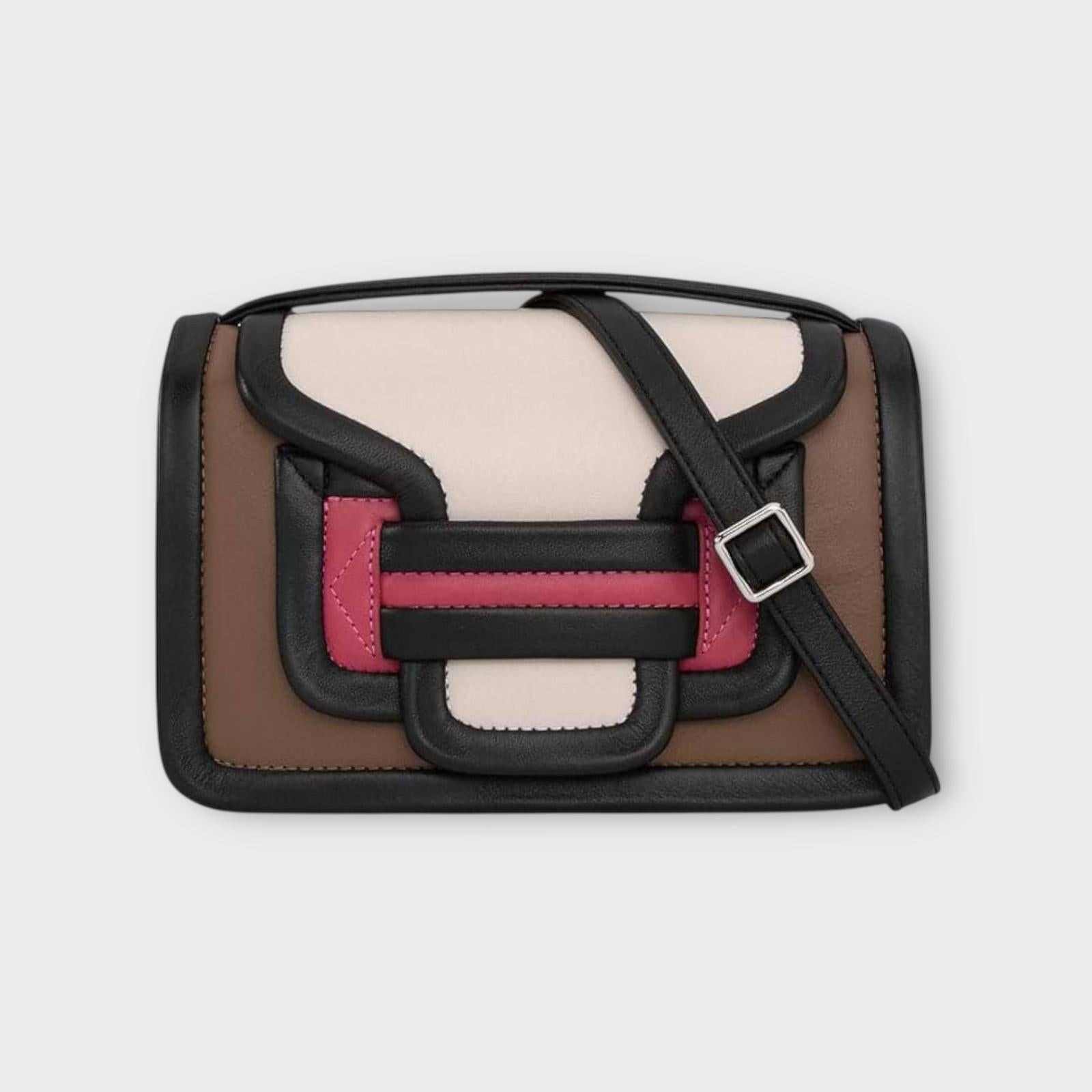 Pierre Hardy Alpha Handbag Camel Off White And Rosewood – Azur Shoes