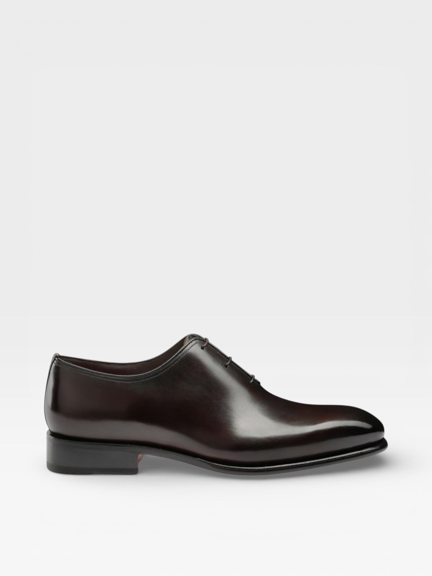 Santoni Rich Brown Leather Oxfords Santoni - Easy On Brown Leather Dress Shoe | Mitchell Stores main image 3