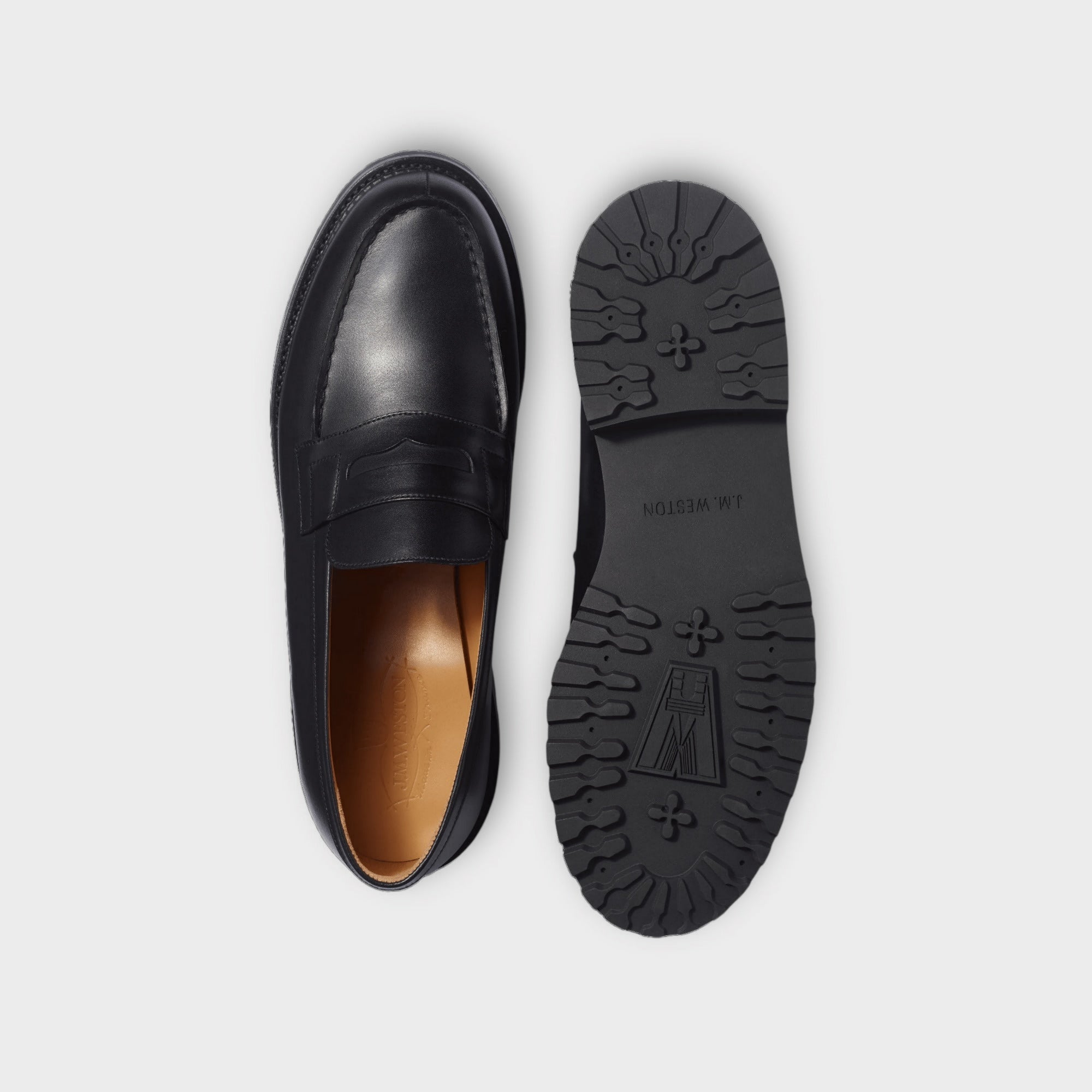 J.M. Weston Loafers Commando 180 Black – Azur Shoes