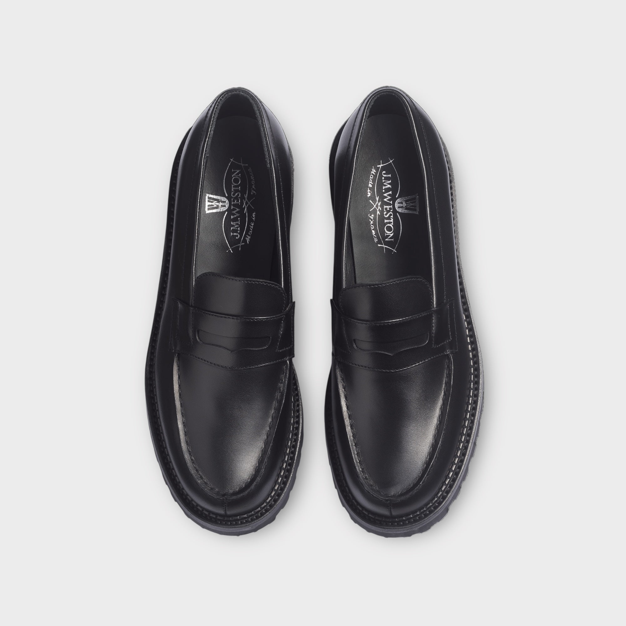 J.M. Weston Loafers Commando 180 Black – Azur Shoes