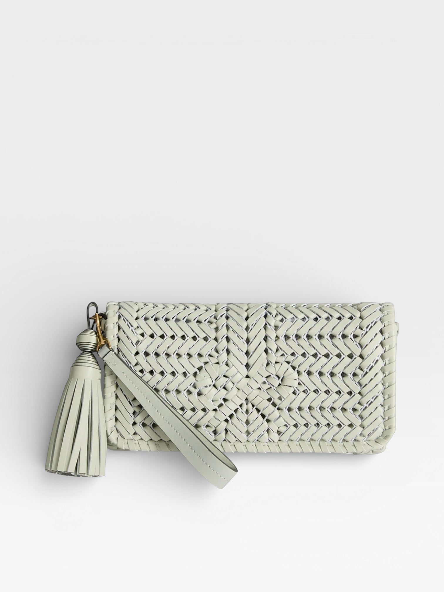 Anya Hindmarch Neeson Tassel Clutch Off-White