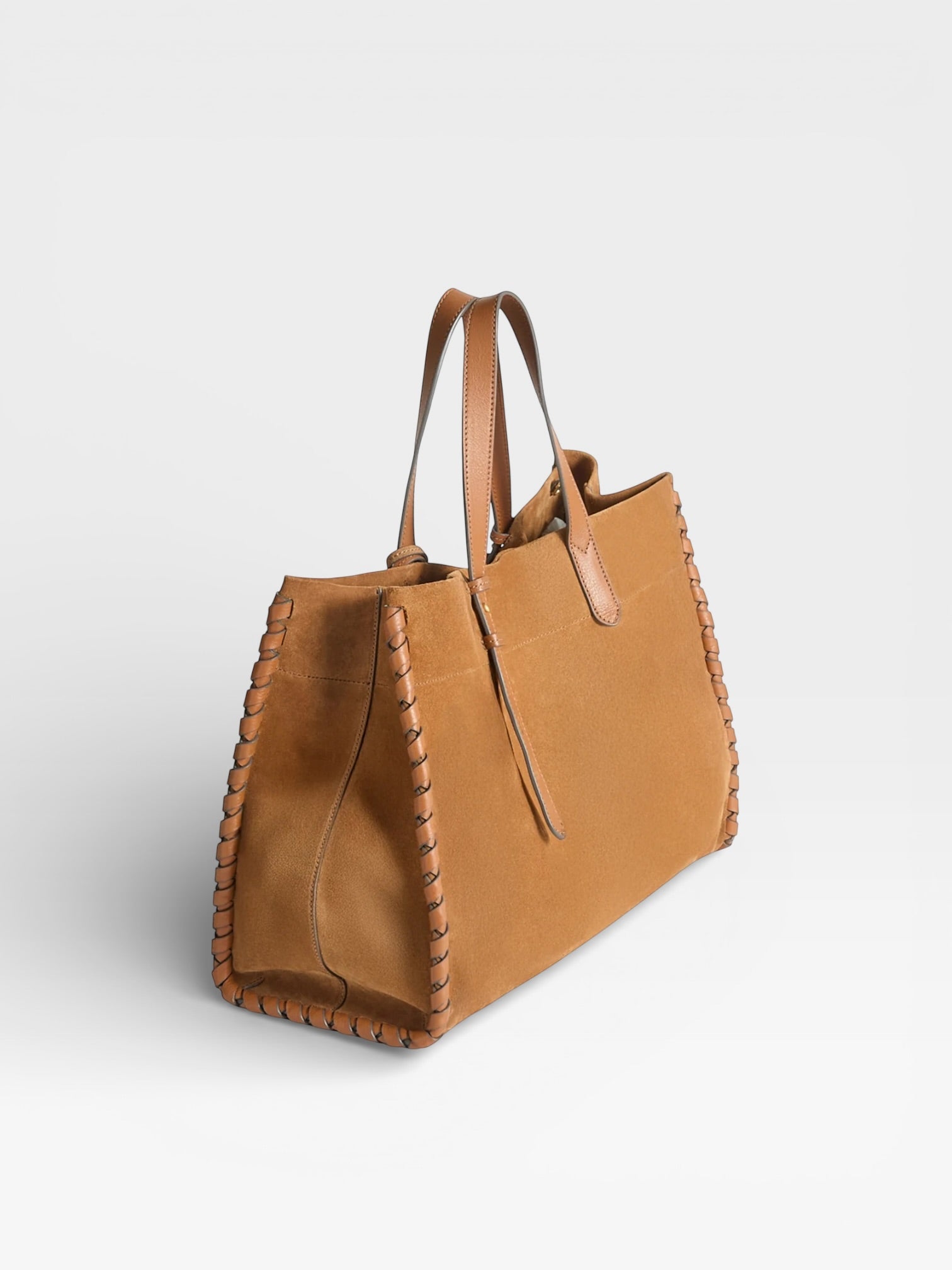 Anya Hindmarch Mortimer Whipstitch Tote Camel