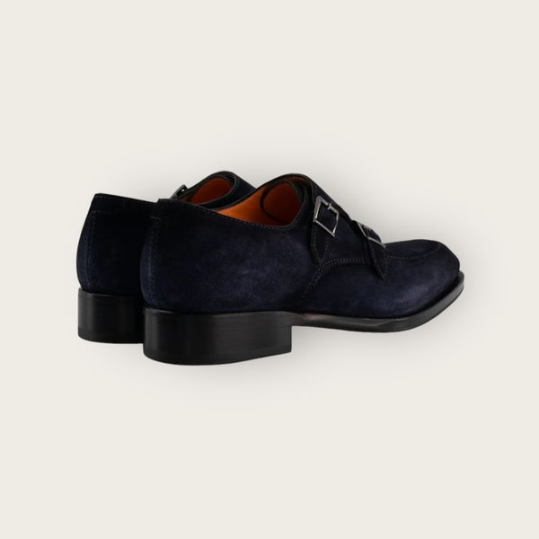 Santoni Double-Buckle Navy