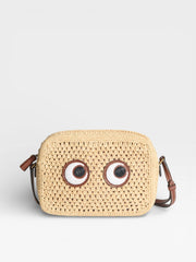 Anya Hindmarch Raffia Eyes Cross-body Beige