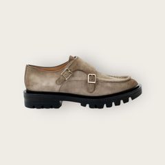 Santoni Double-Buckle Taupe