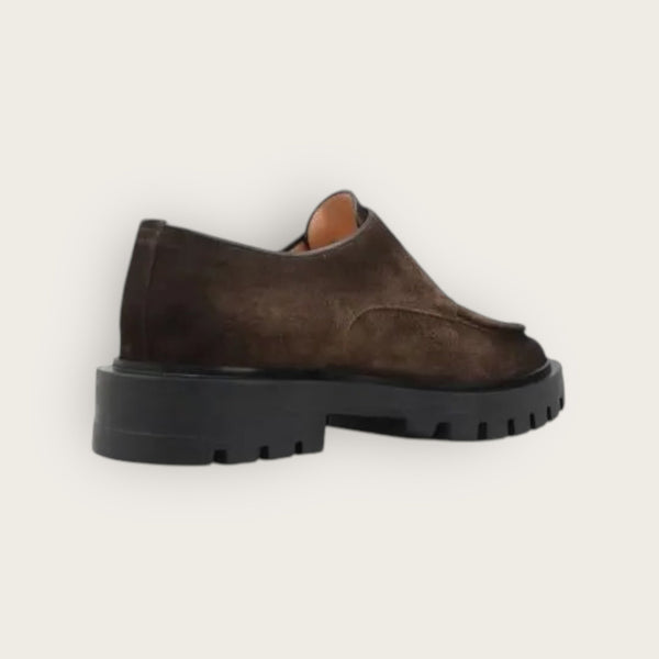 Santoni Double-Buckle Dark Brown