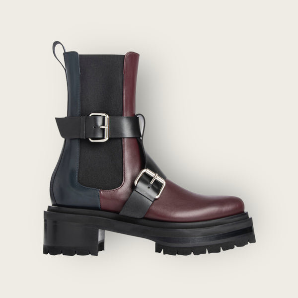 Pierre Hardy Charly Ankle Boots Burgundy