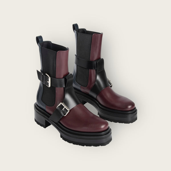Pierre Hardy Charly Ankle Boots Burgundy