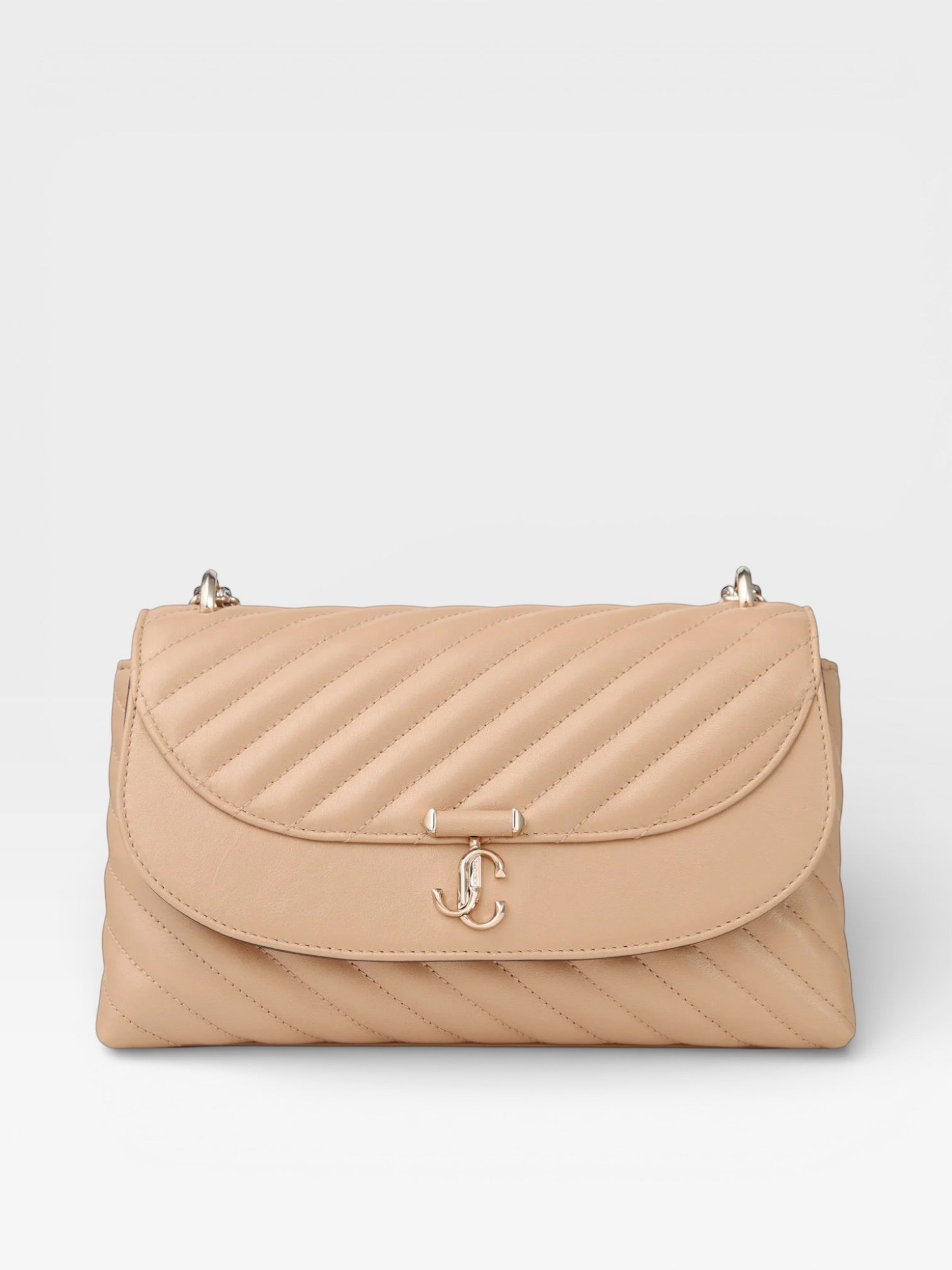 Jimmy Choo Curve Cross Body Medium Beige