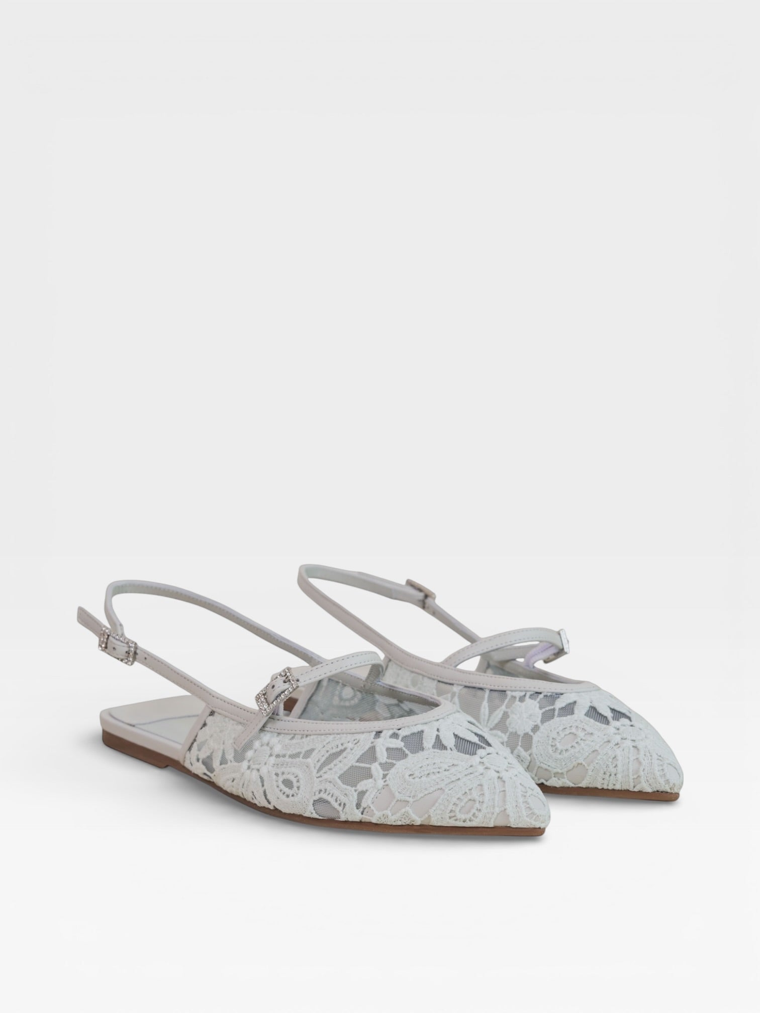 Le Silla Slingbacks Flat Chanel Grey
