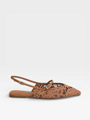 Le Silla Slingbacks Flat Chanel Brown
