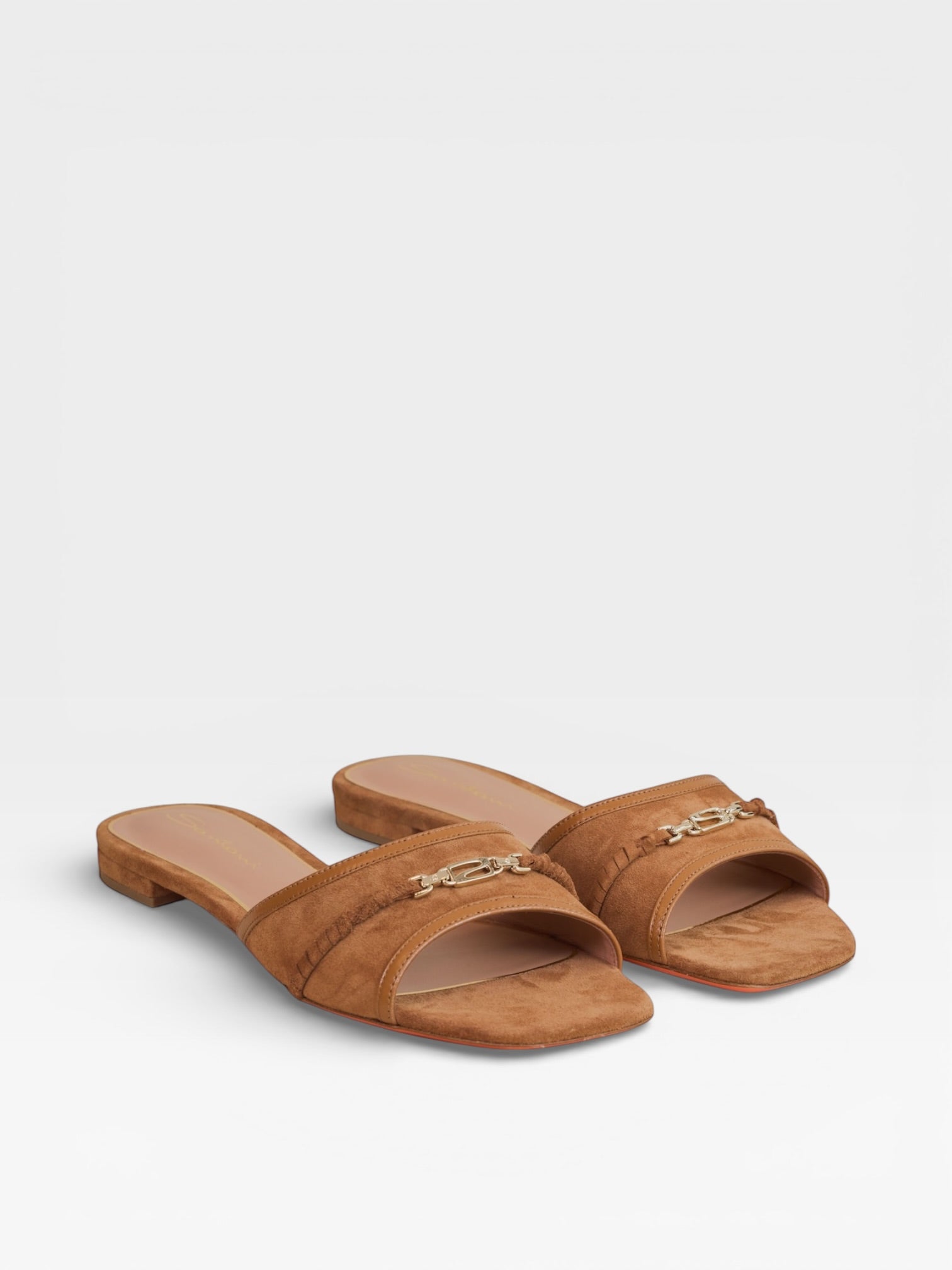 Santoni Slides Brown