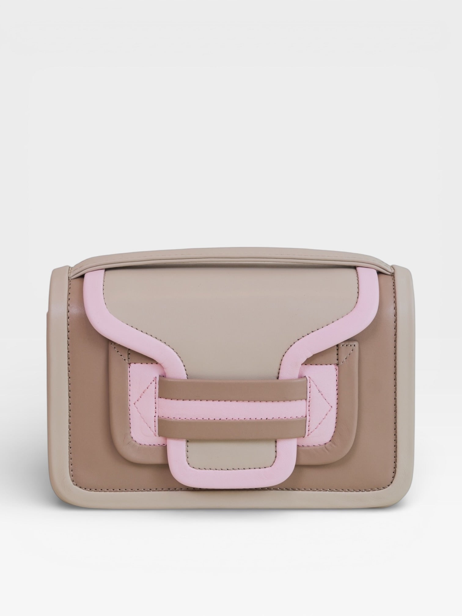 Pierre Hardy Alpha Handbang Taupe Off White