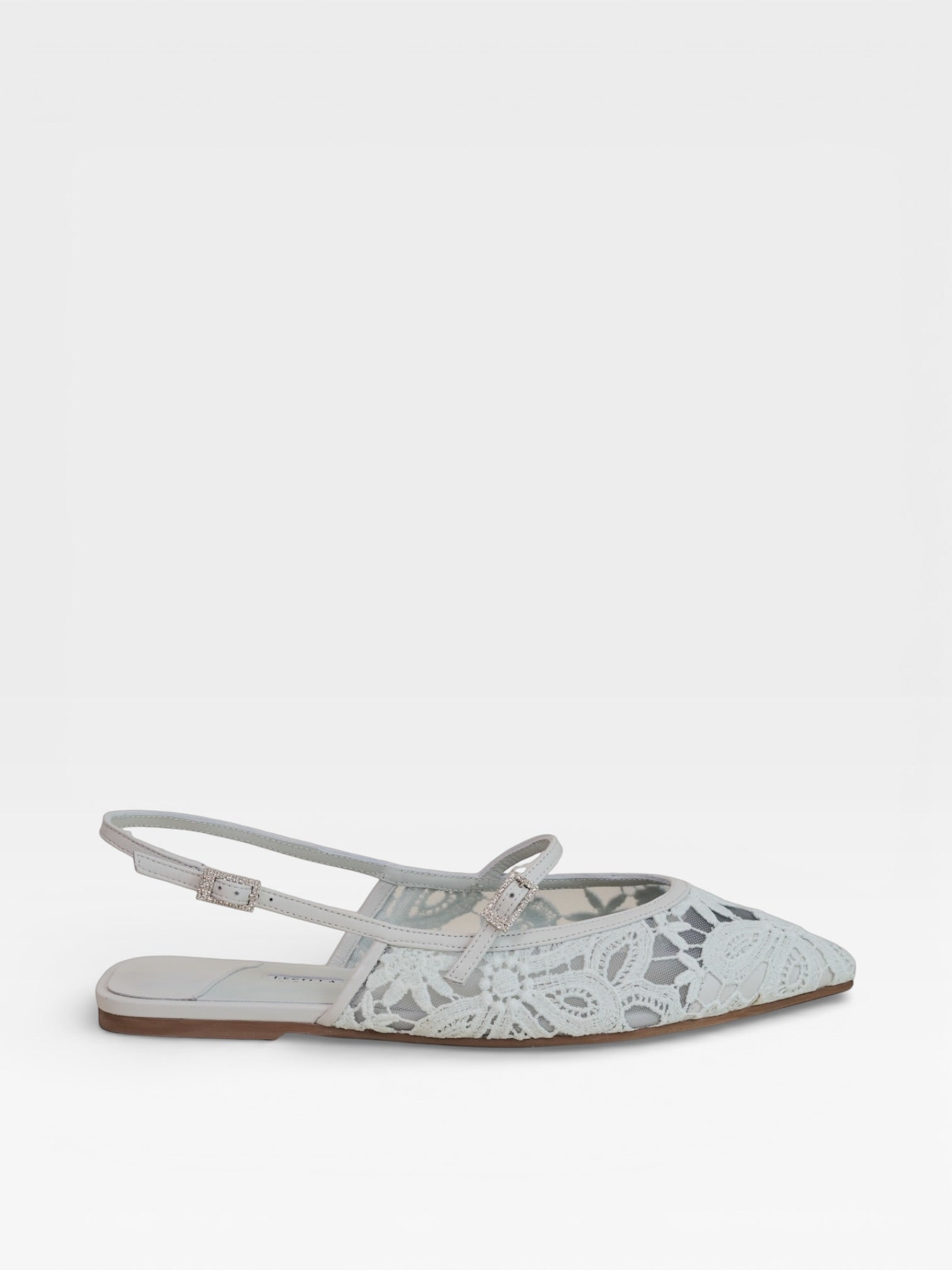 Le Silla Slingbacks Flat Chanel Grey