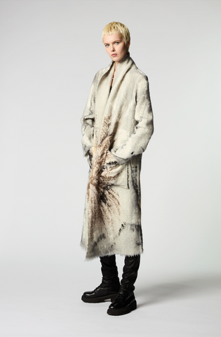 Avant Toi Woven Coat Ghiaccio