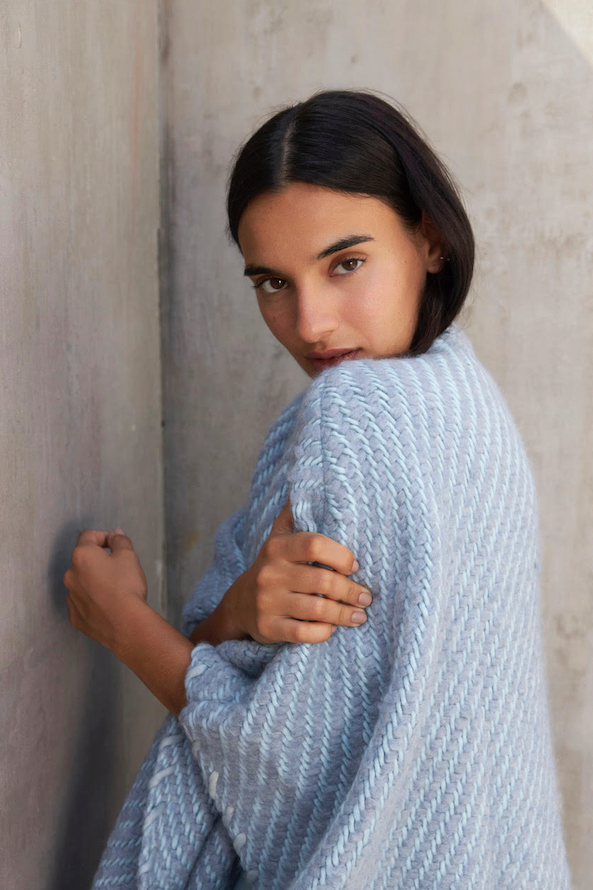 Wehve Lose Cardigan Bella Chalk Blue