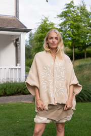 Wehve Lose Cardigan Bella Agapantos Large Ivory