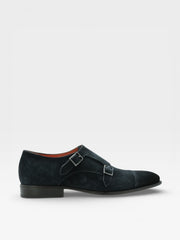 Santoni Double-Buckle Navy
