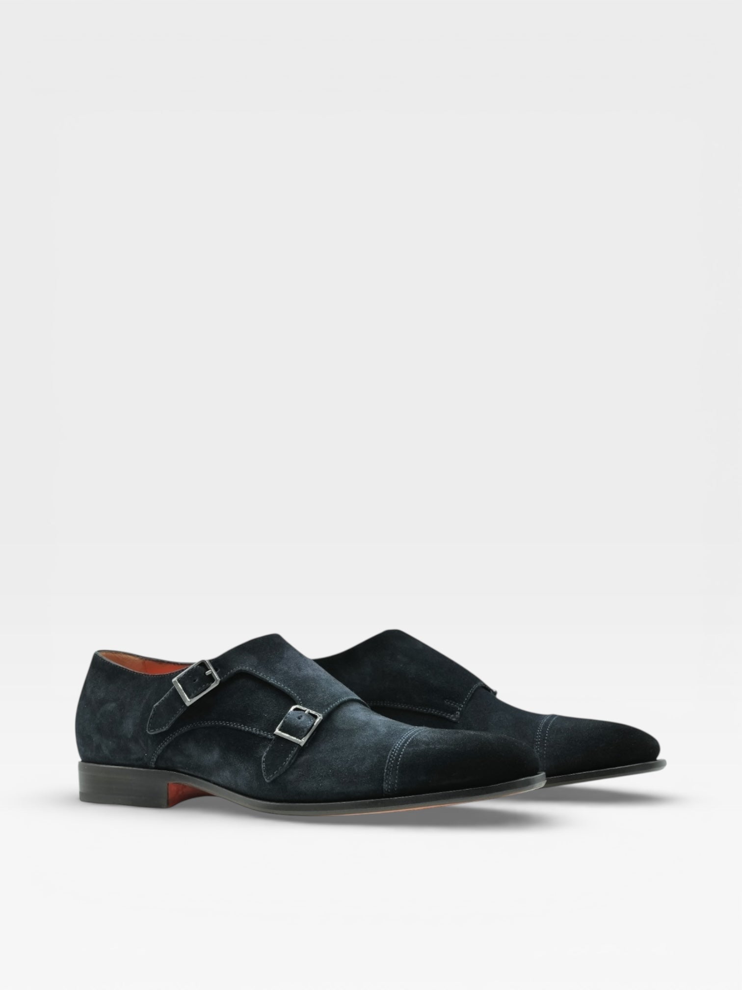 Santoni Double-Buckle Navy