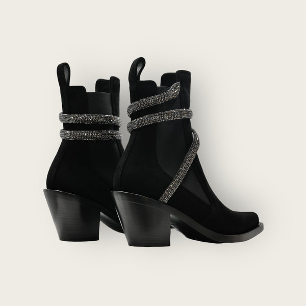 Rene Caovilla Cleo Western Boots Black