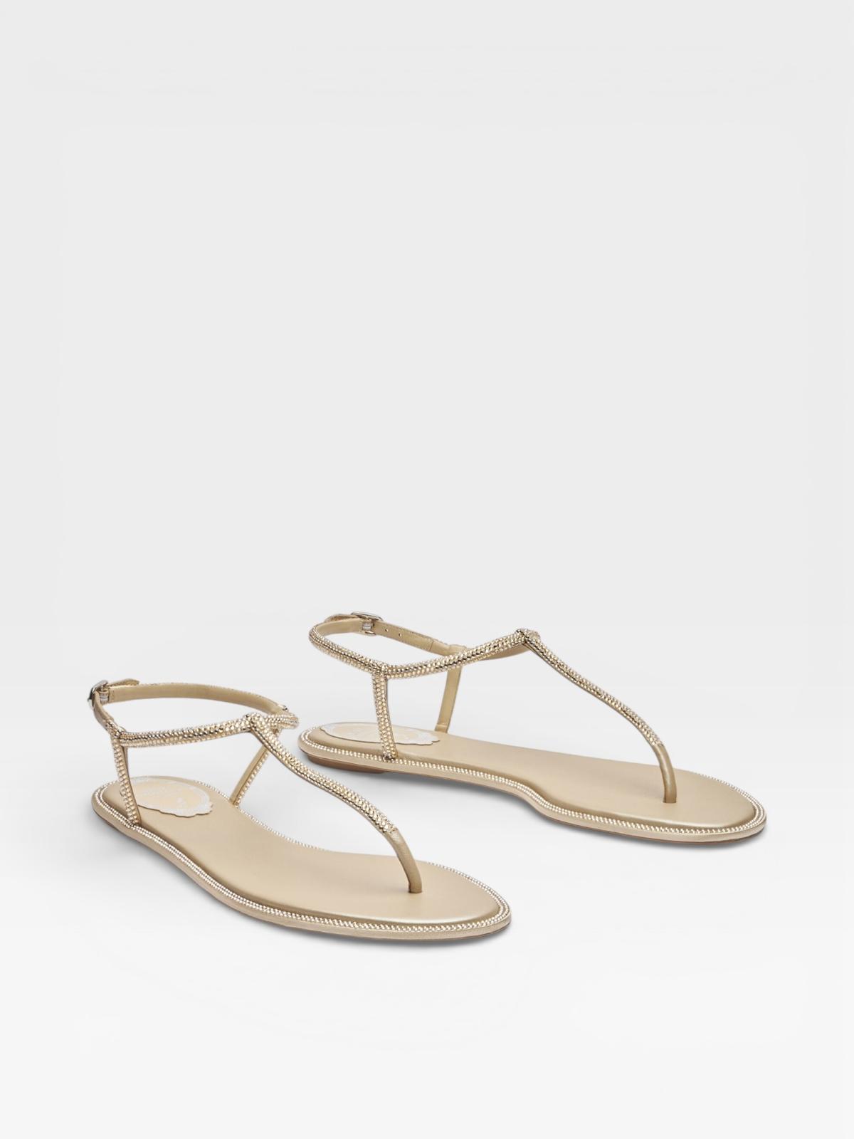 René Caovilla Sandals Diana Crystal Nude