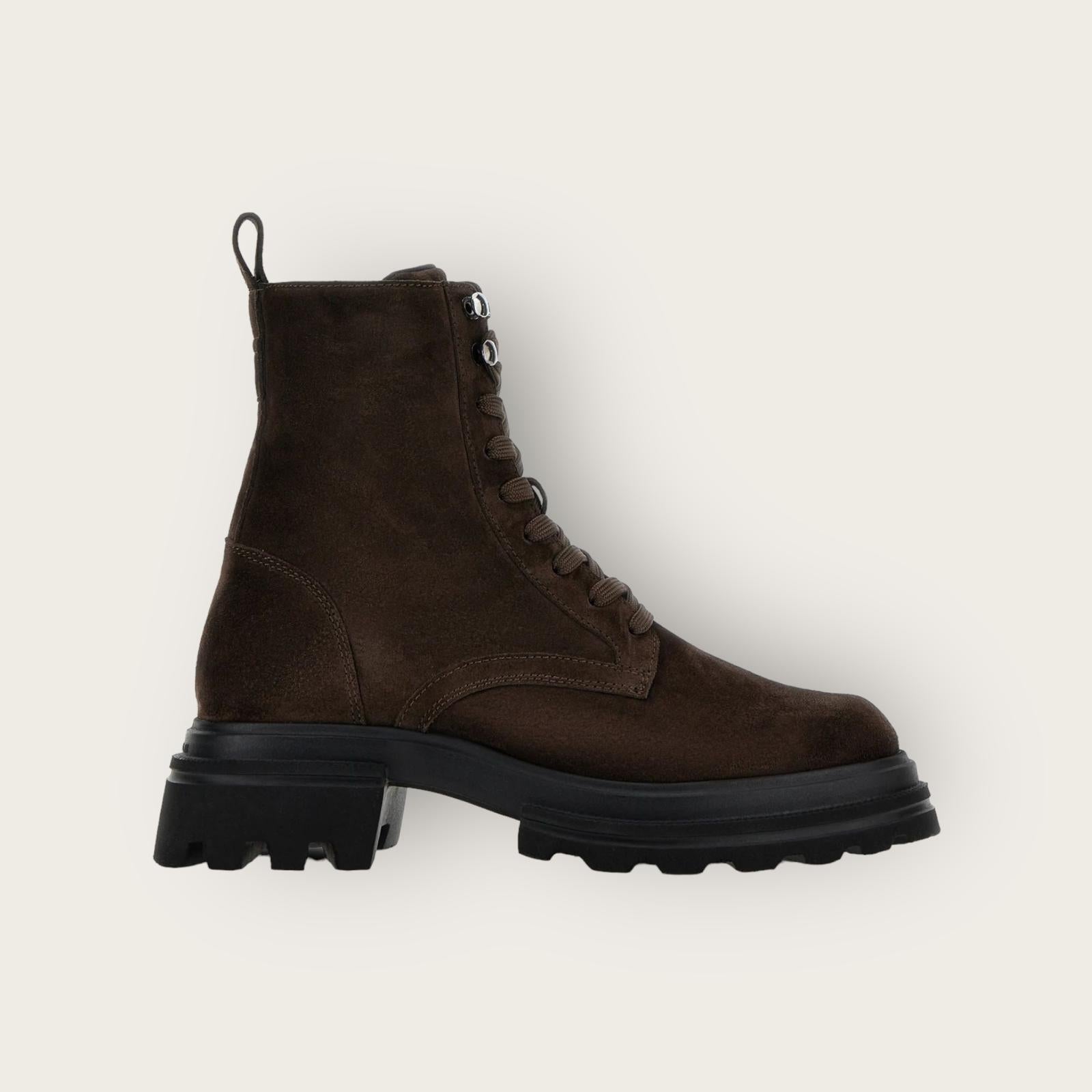 Hogan 10-Storey Combat Boots Brown