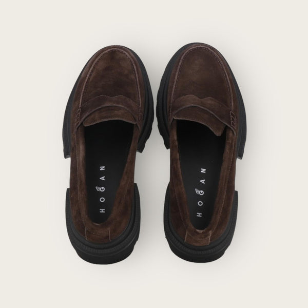 Hogan 10-Storey Loafers Brown