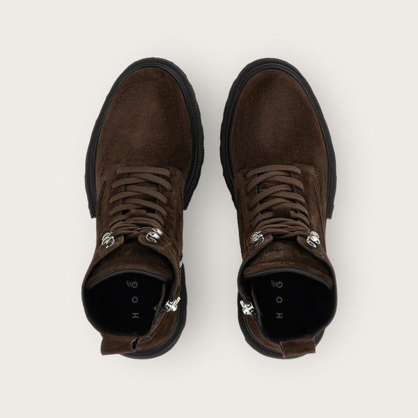 Hogan 10-Storey Combat Boots Brown