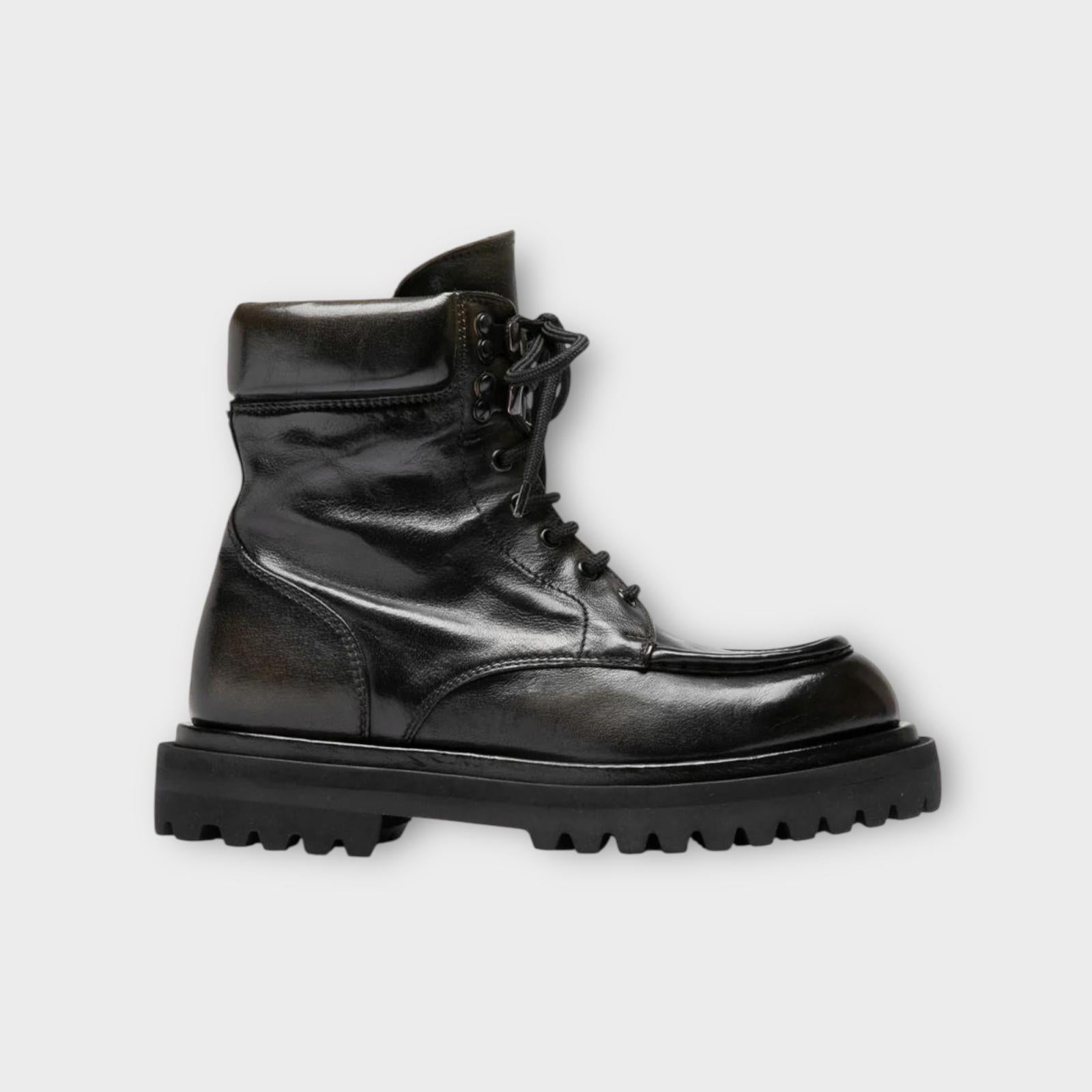 Officine Creative Boots Wisal Lace-Up 126 Black Dark Green
