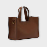 Bally Tote Bag Easy Medium Brown