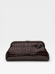 Jimmy Choo Skylar Croco Printed Dark Brown