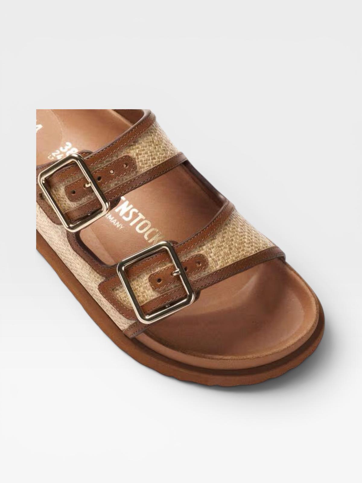 Birkenstock 1774 Arizona Raffia Ginger Brown