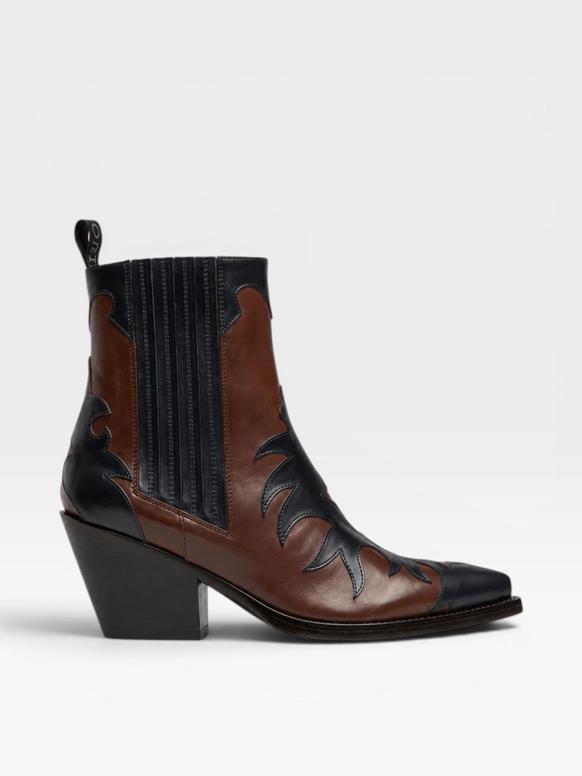 Sartore Boots Sr3921 Navy Brown