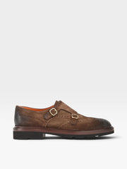 Santoni Double-Buckle Brown