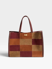 Anya Hindmarch Mortimer Patchwork Tote Brown