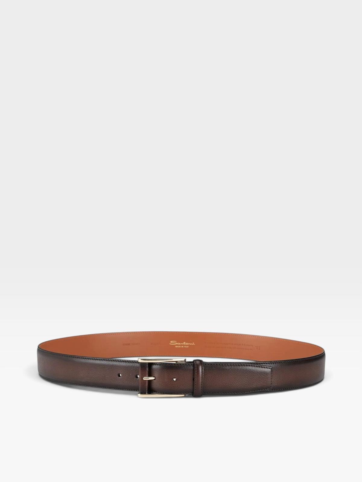 Santoni Belt Dark Brown