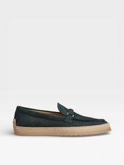 Tod's Raffia Loafers Blue