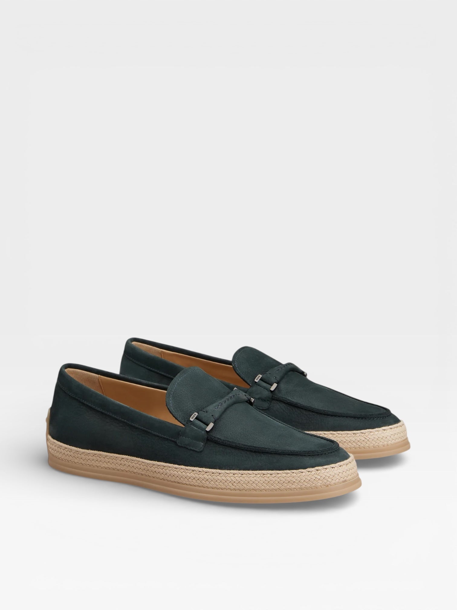 Tod's Raffia Loafers Blue