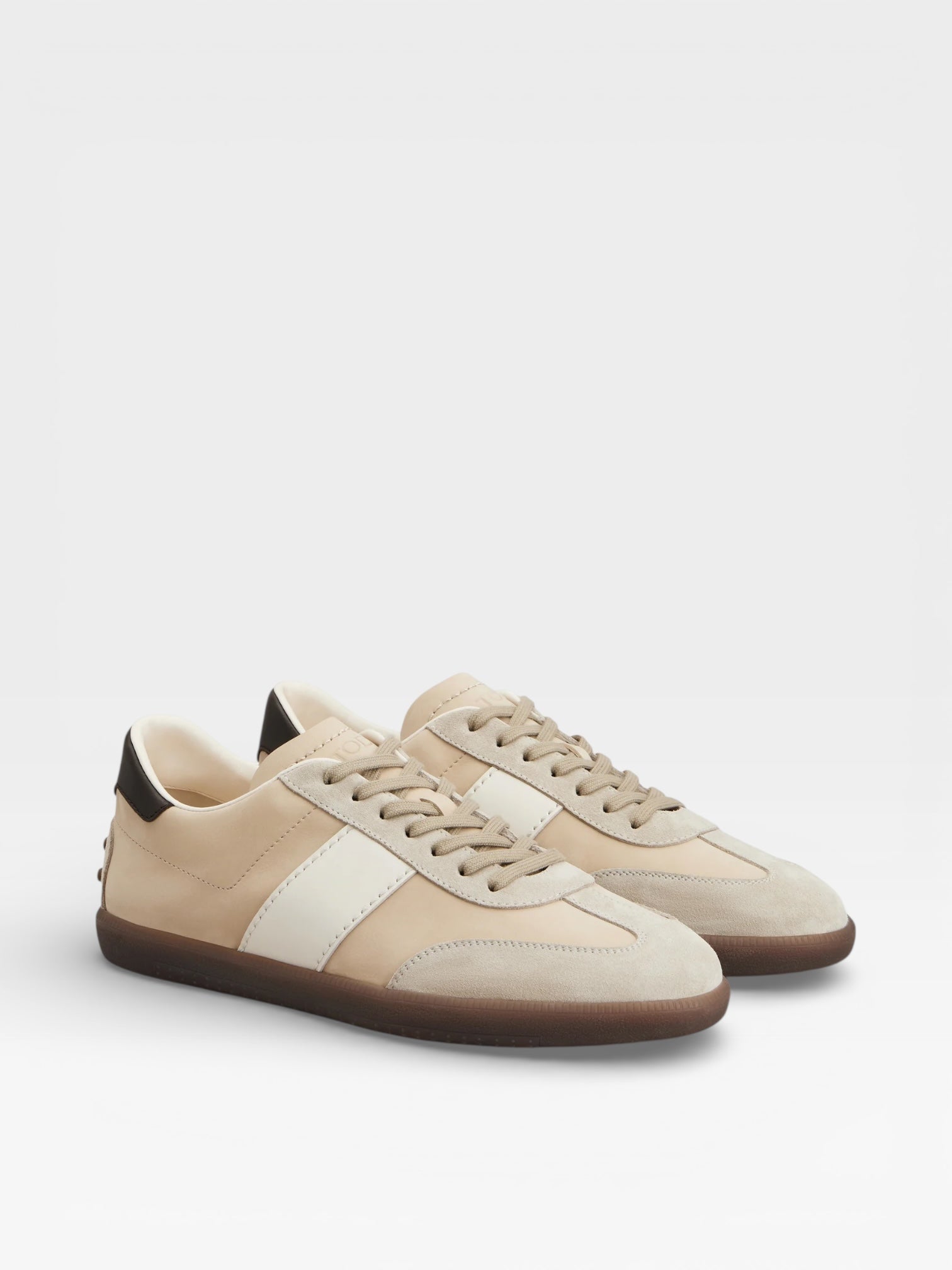 Tod's Sneakers Tabs Beige White Brown