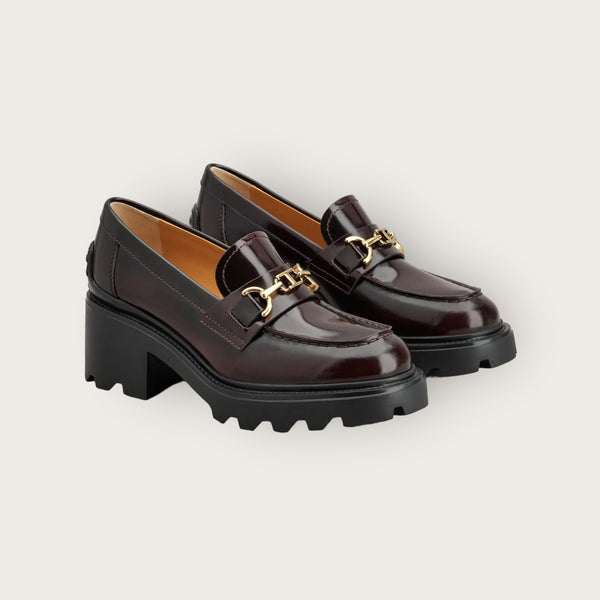 Tod's T-Clamp Loafers Burgundy