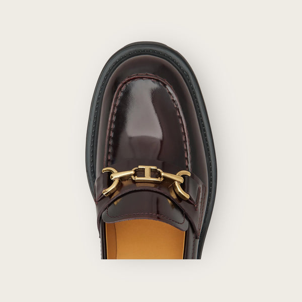 Tod's T-Clamp Loafers Burgundy