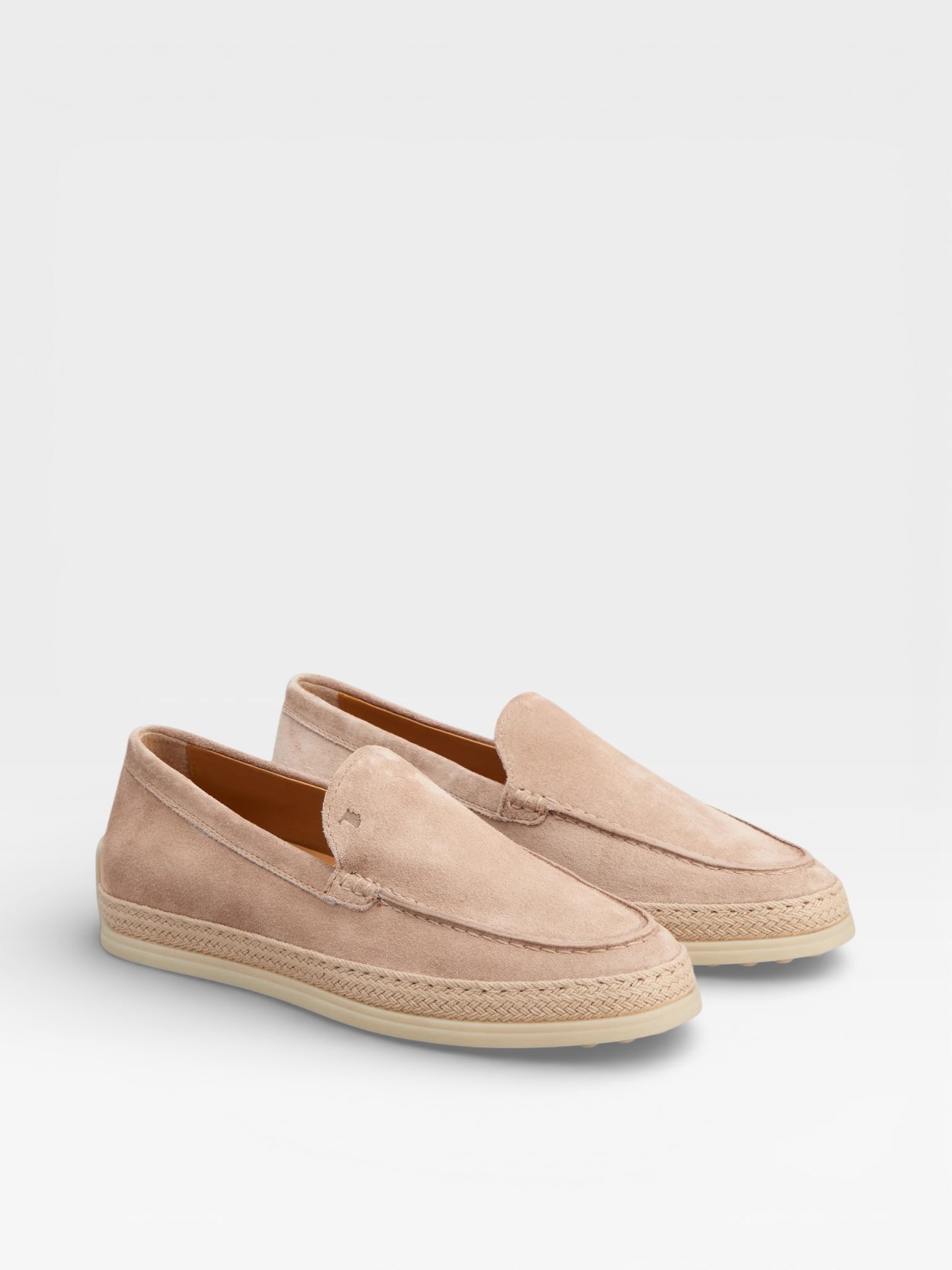 Tod's Raffia Loafers Nude