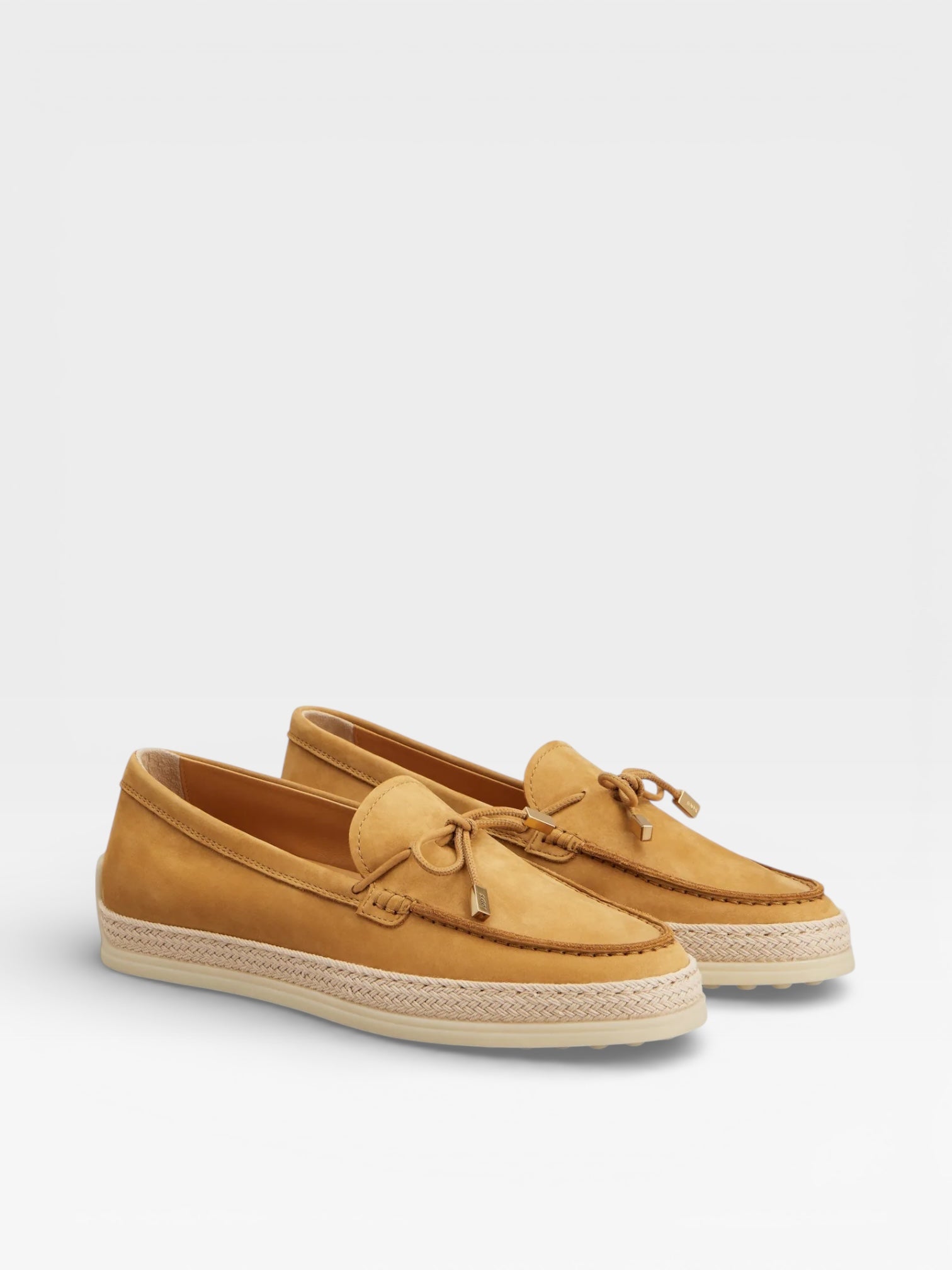 Tod's Raffia Loafers Camel
