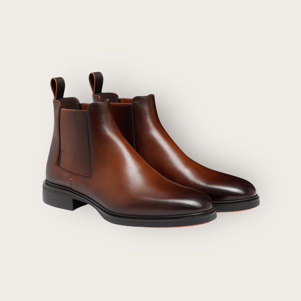 Santoni Chelsea Boots Dark Brown