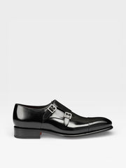 Santoni Double-Buckle Black