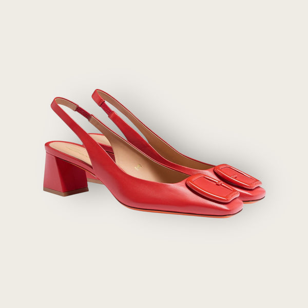 Santoni Slingbacks Red